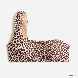 J CREW One Shoulder Bikini Top Leopard Cheetah Print 3XL NEW WITH TAGS